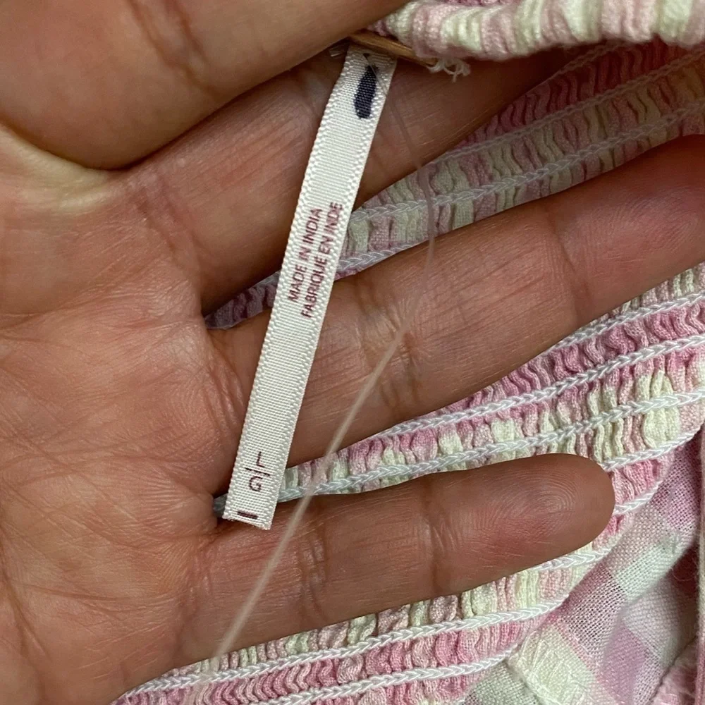 NWOT Free People Leilani Gingham Tube Top